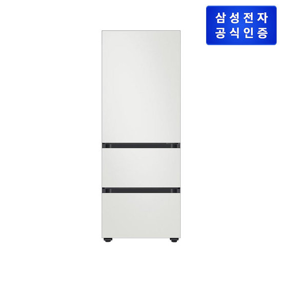 삼성 비스포크 김치플러스 3도어 313L 키친핏 RQ33DB74C1AP 에센셜 화이트