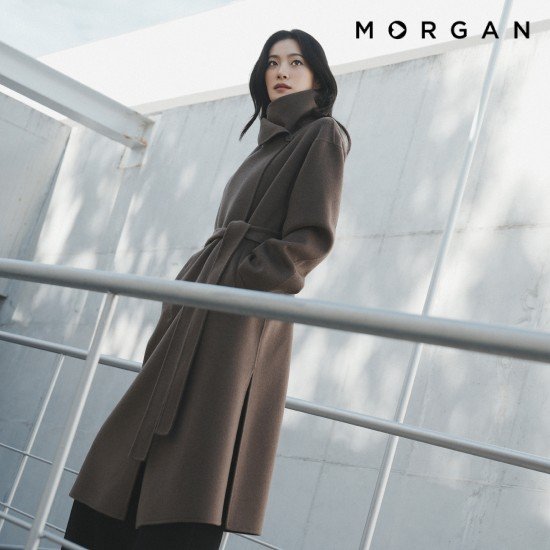 모르간 26FW 스탠딩 울 하프코트 4