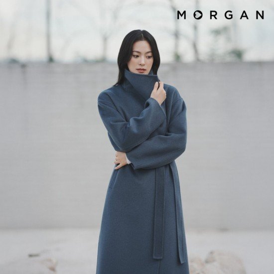 모르간 26FW 스탠딩 울 하프코트 3