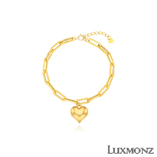 [NEW]룩스몬즈 24K 글램하트 골드체인팔찌  +(방송) 24K팬던트목걸이+ 리얼담수진주 목걸이