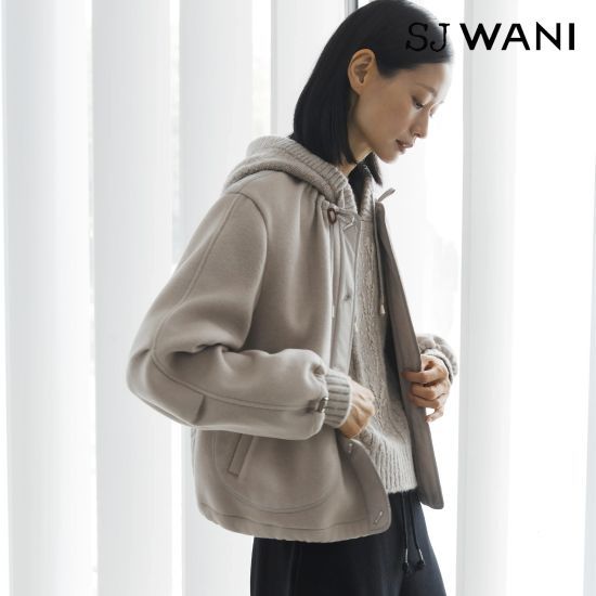 SJ와니 26FW 울실크 퀼팅 블루종 코트 1종