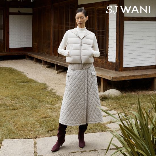 SJ와니 26FW 다이아 퀼팅 랩 스커트 팬츠 1종