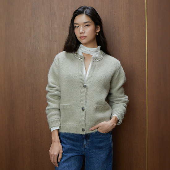 [미리주문10%]26FW 주얼넥 가디건