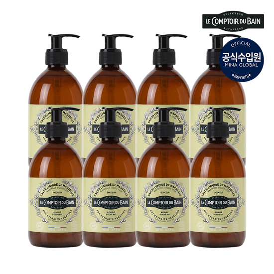 프랑스 직수입 리퀴드 마르세유솝 올인원 클렌저 패키지 두쎄르(500ml 8병)