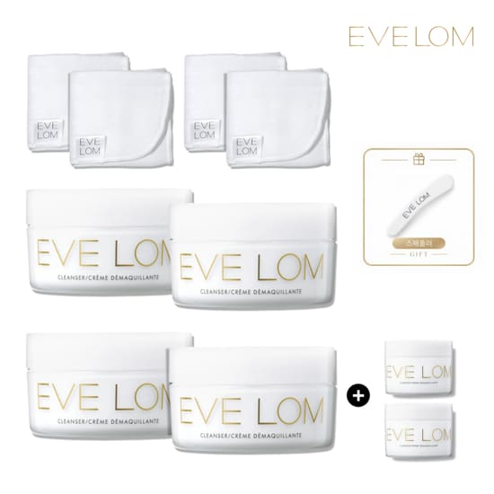 [영국직수입] 이브롬 클렌저 왕톡 특별 구성 (본품 50ml x 2개 + 머슬린클로스 2매) x 2박스 + 20ml x 2개