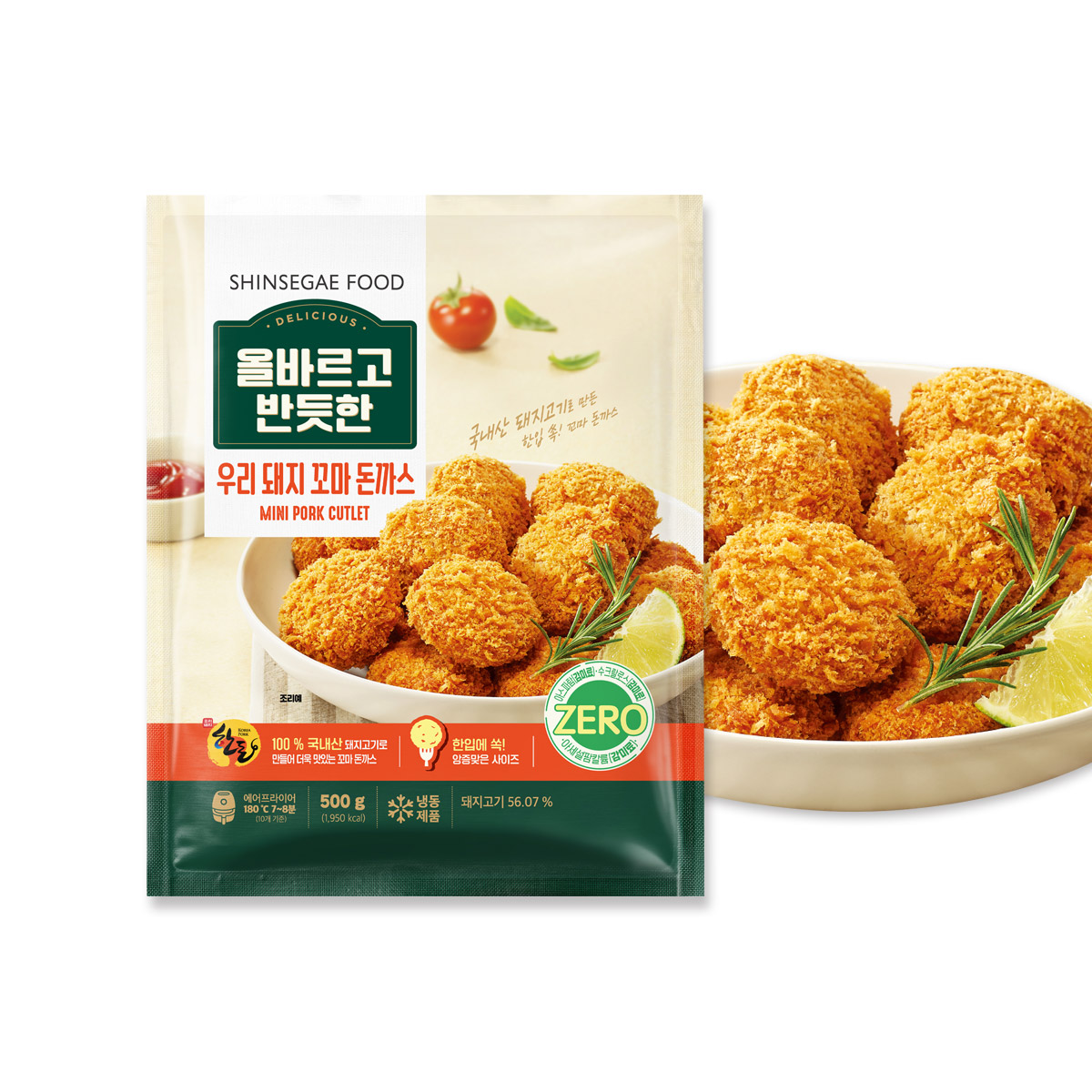 올바르고 반듯한 우리돼지 꼬마돈까스500g x 3팩