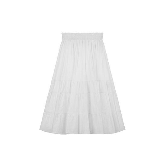 [최초가69,900원] 26SS 코튼100 티어드 풀스커트 3