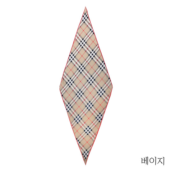 {버버리} 다이아몬드 체크 실크 스카프