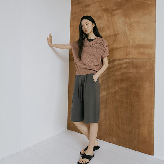 26SS 린넨블렌디드 버뮤다 하프팬츠1종