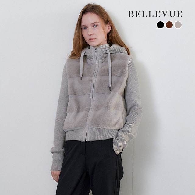 [온플] 25FW FAUX 퍼 후드 다운 점퍼
