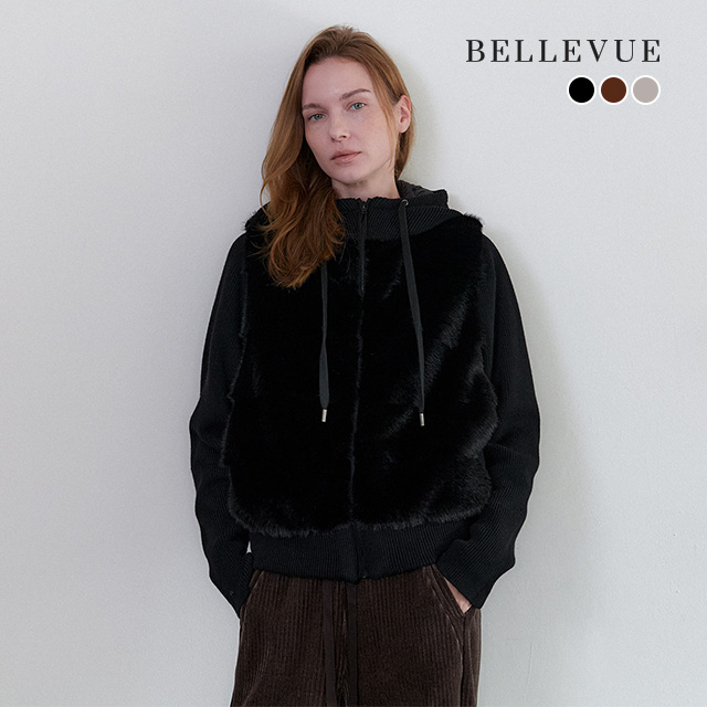 [온플] 25FW FAUX 퍼 후드 다운 점퍼 3