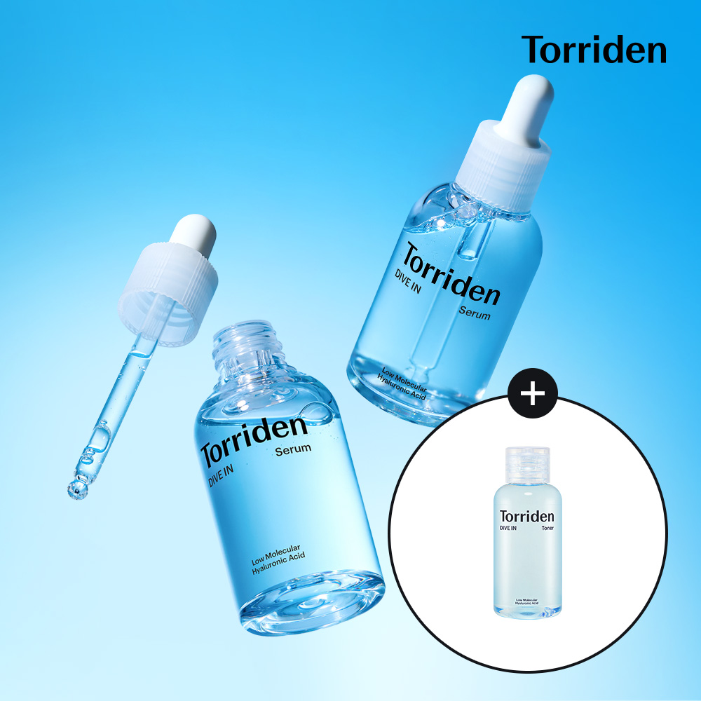 [2종세트] 다이브인 저분자 히알루론산 세럼 50ml+40ml + 다이브인 토너 50ml x 1개