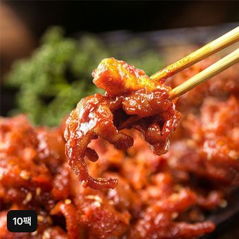 (방송에서만 2팩 더!) [맛집夜식당] 직화 무뼈 불닭발 150g X 10팩