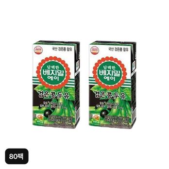 정식품 담백한 베지밀 에이 검은콩두유 80팩