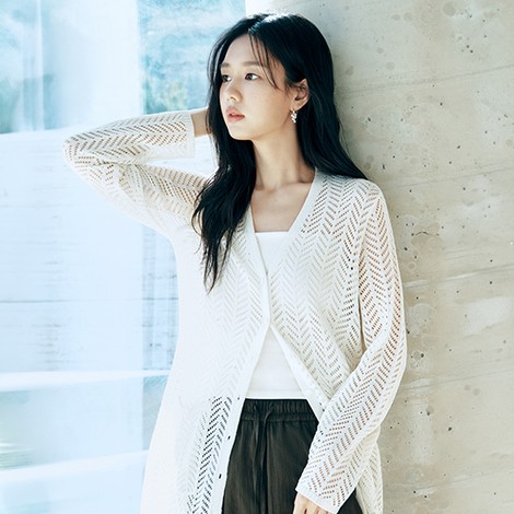 [최초가79,900원]26SS 크로쉐 롱 가디건 2종