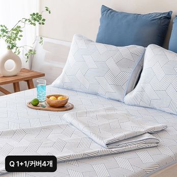 쿨러스노우 냉감 패드 Q 1+1+다용도냉감커버4