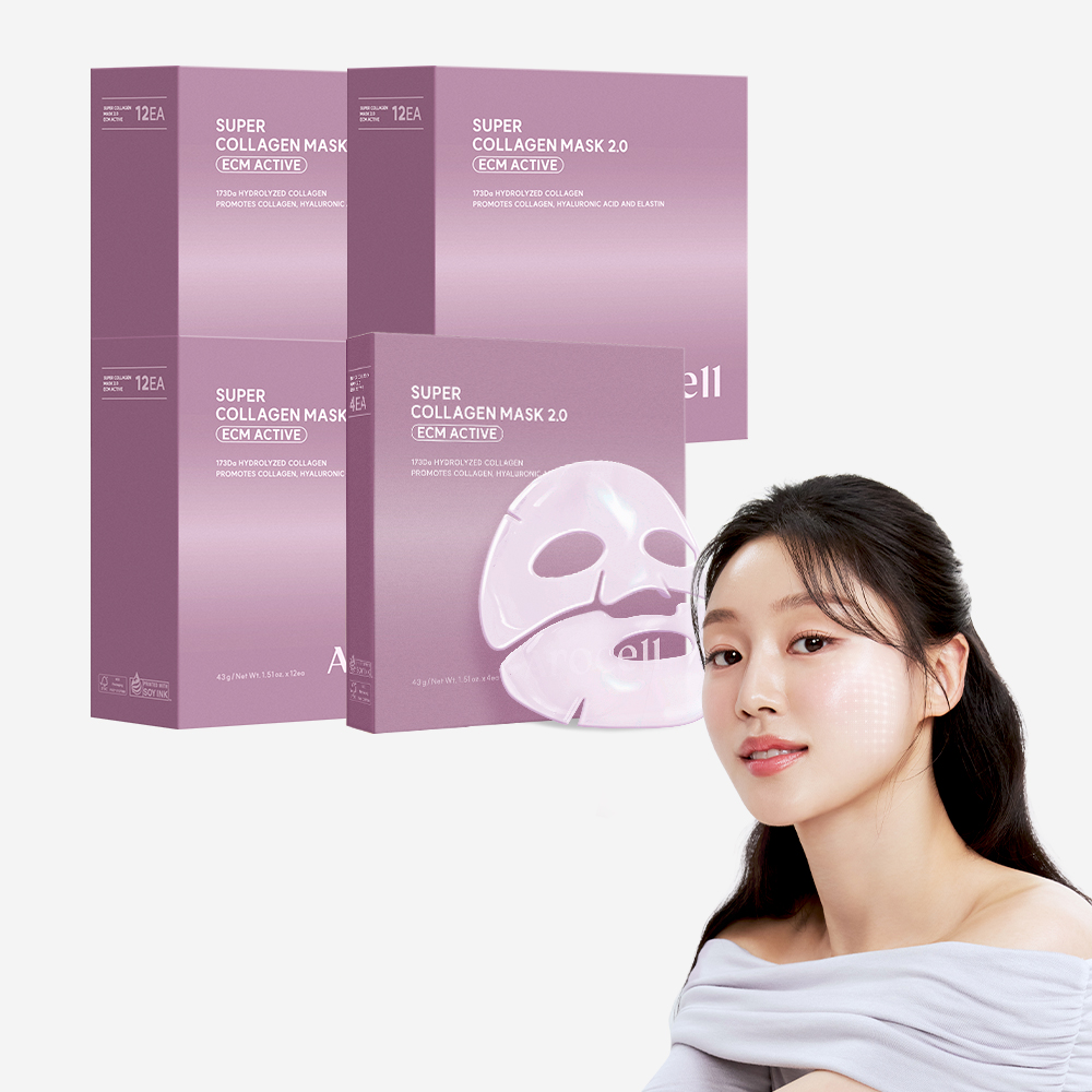 [40매] 슈퍼 콜라겐 마스크 2.0 ECM ACTIVE 12매X3박스+4매X1박스