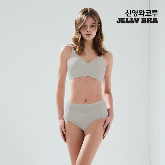 [1SET] 젤리브라 인견 쿨 브라팬티 후크형 민트 1세트 2
