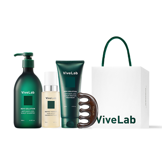 [선물세트]  고농축 두피영양 공급세트(초록탈모샴푸500ml +탈모트리트먼트200ml +탈모영양제 100ml +우드괄사) 3