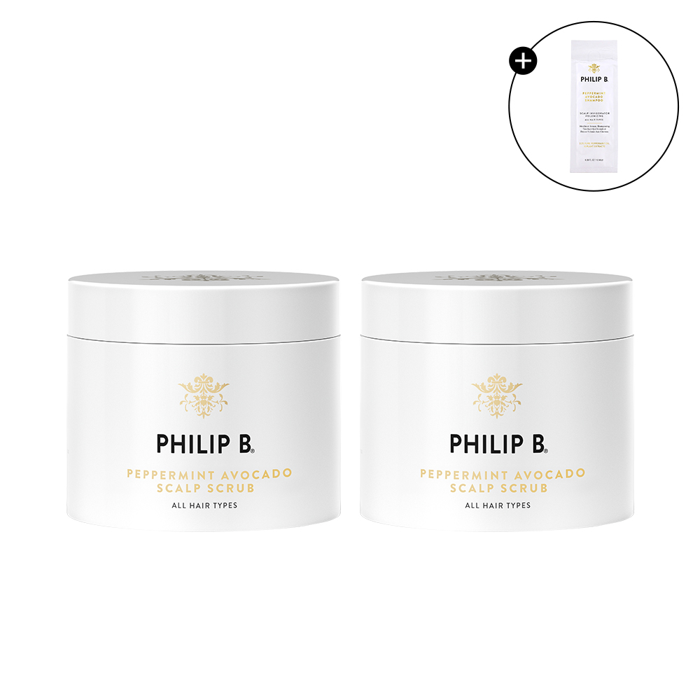 [유리하다/3] 페퍼민트 아보카도 스크럽 236ml 2개+페퍼민트 샴푸 10ml